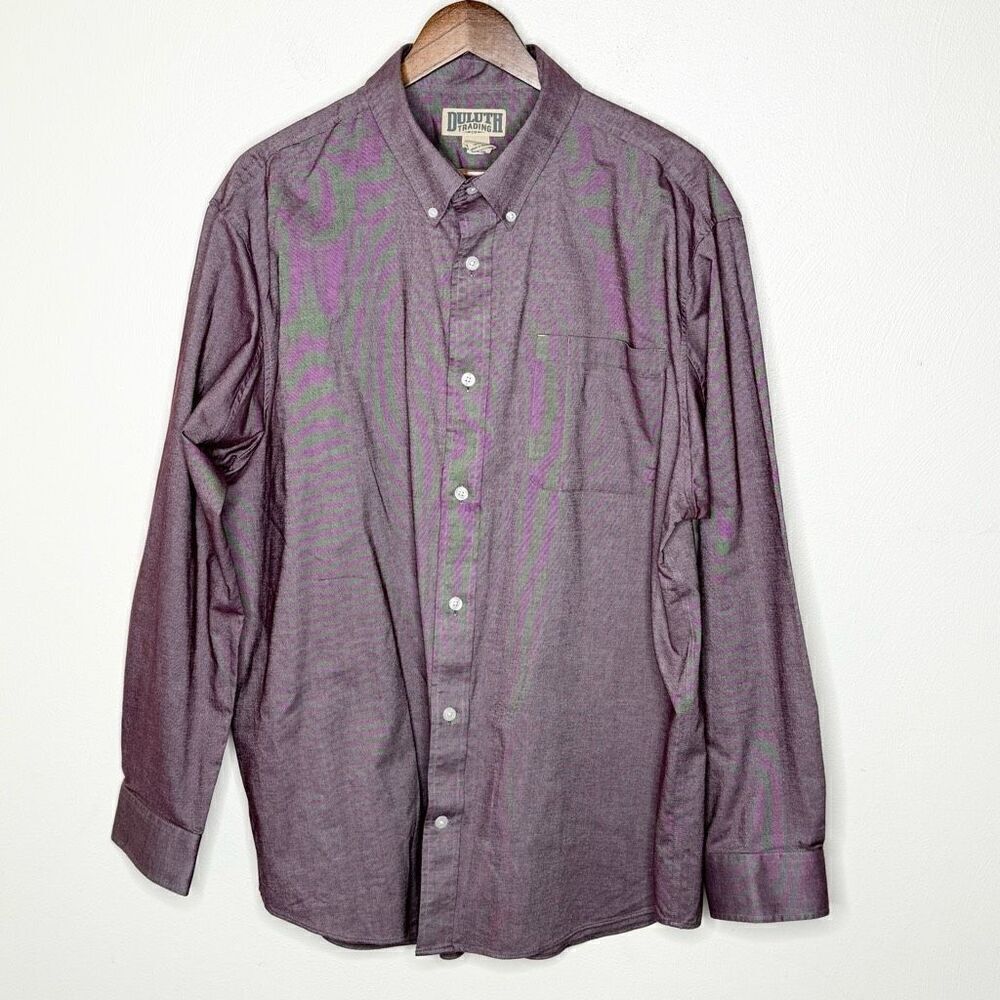 Duluth Trading Co. Purple Shimmer Button Down Shirt - Men’s US XL